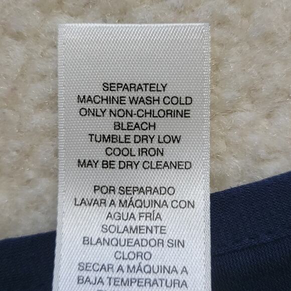 Easywear by Chico's Size 3 (XL 16/18) Open Front Cardigan 3/4 Sleeve Lined Blue - Picture 15 of 15